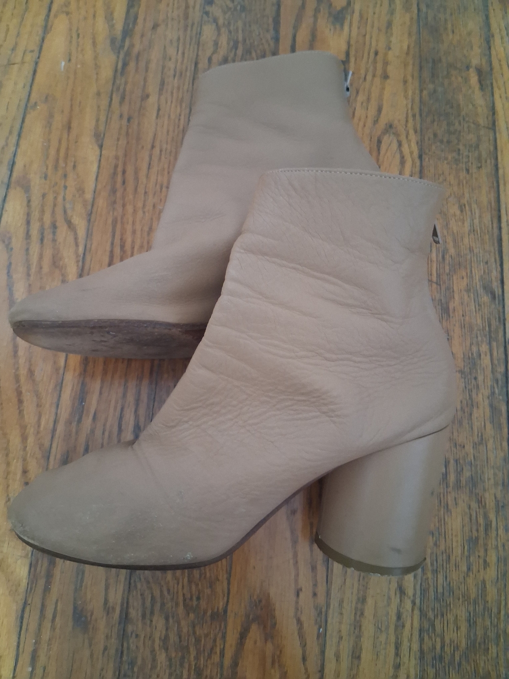 Maison Martin Margiela Sock Beige Leather Ankle Boots 37